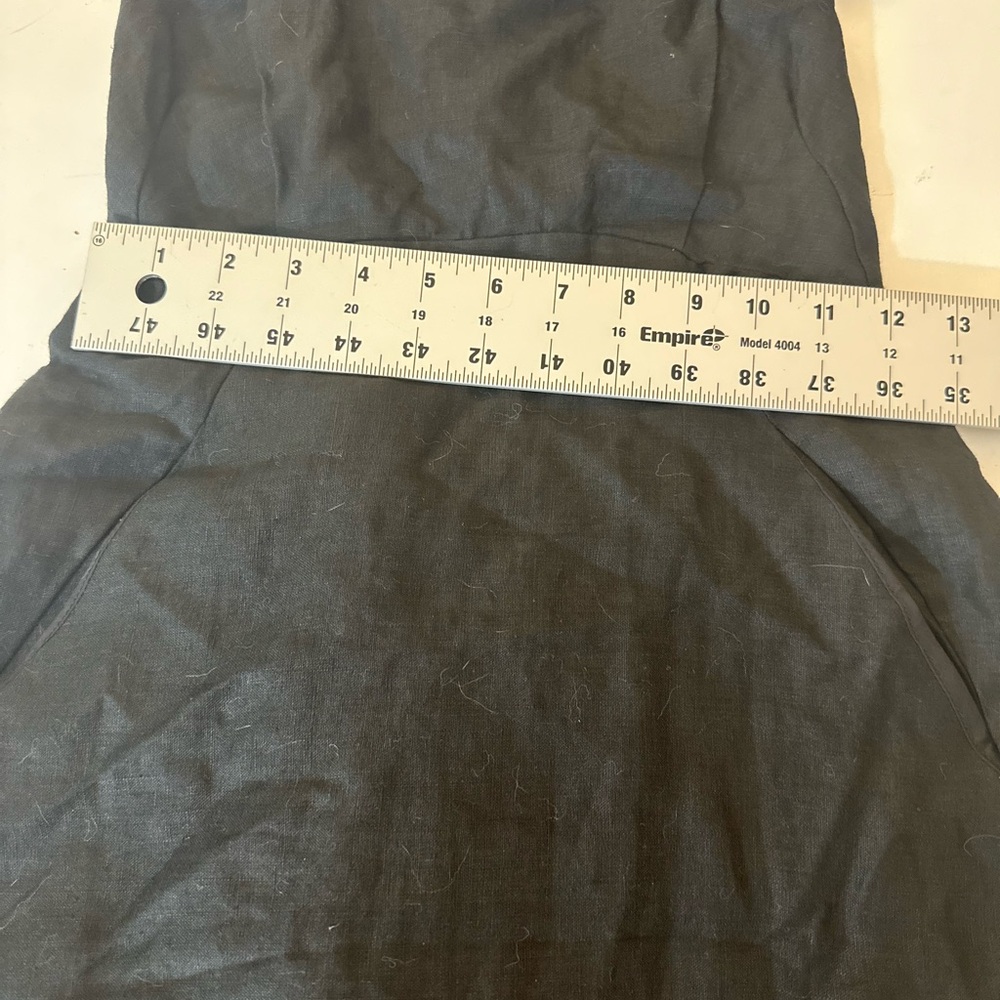 Aulieude Black 100% Linen Chloe Adjustable Crisscross Wrap Around Dress NWT 6 - Picture 15 of 16